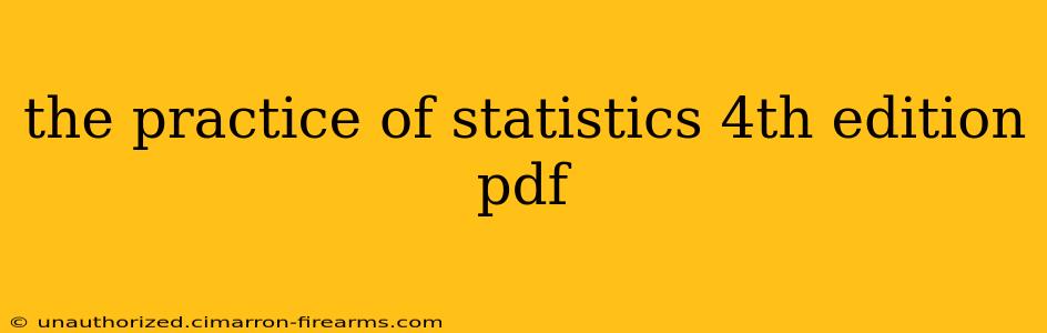 the practice of statistics 4th edition pdf