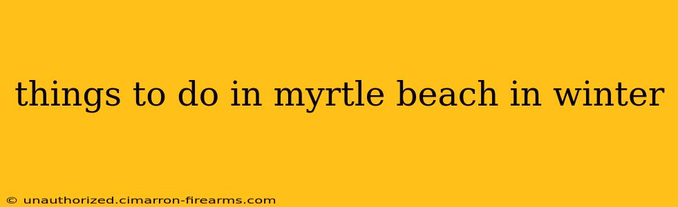 things to do in myrtle beach in winter