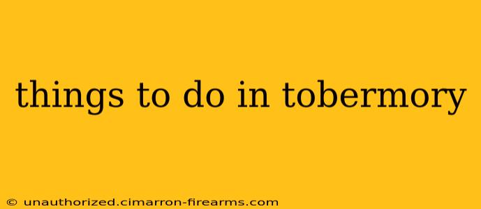 things to do in tobermory