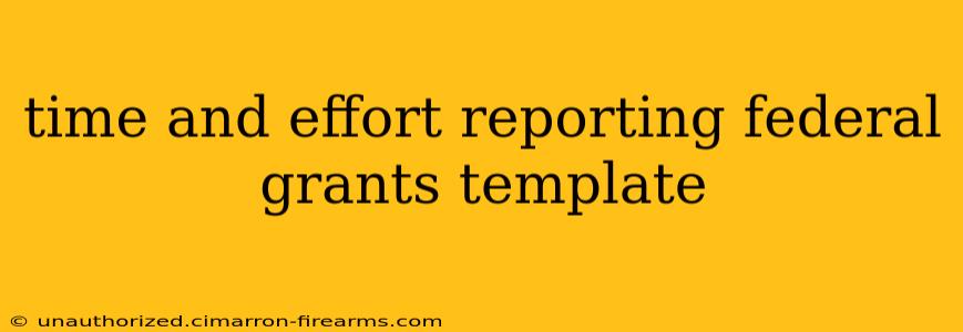 time and effort reporting federal grants template