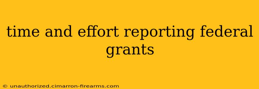 time and effort reporting federal grants