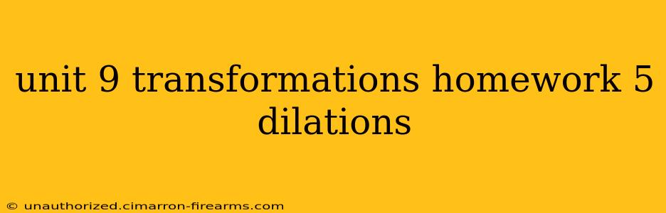 unit 9 transformations homework 5 dilations