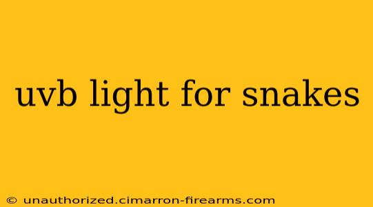 uvb light for snakes