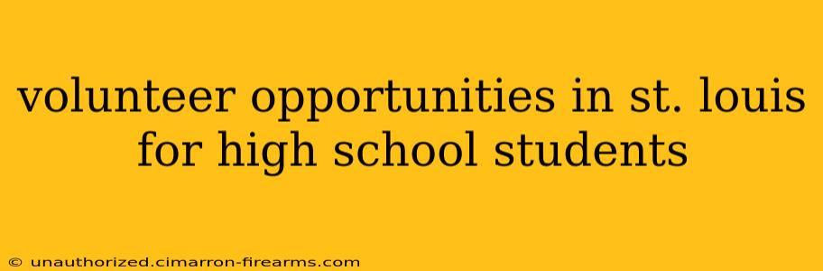 volunteer opportunities in st. louis for high school students