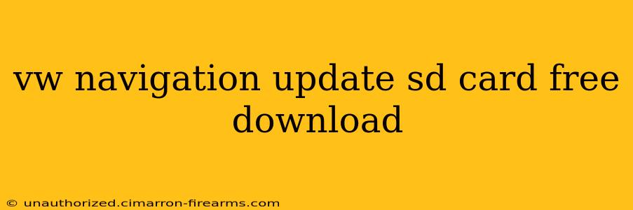 vw navigation update sd card free download