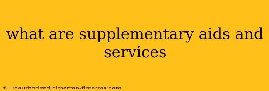 what are supplementary aids and services