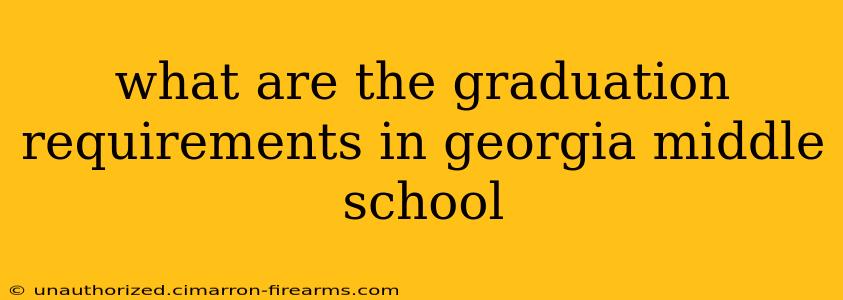 what are the graduation requirements in georgia middle school