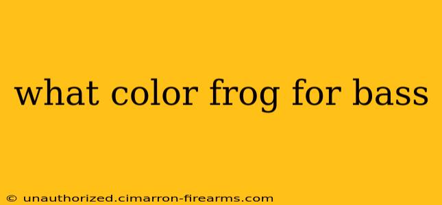 what color frog for bass