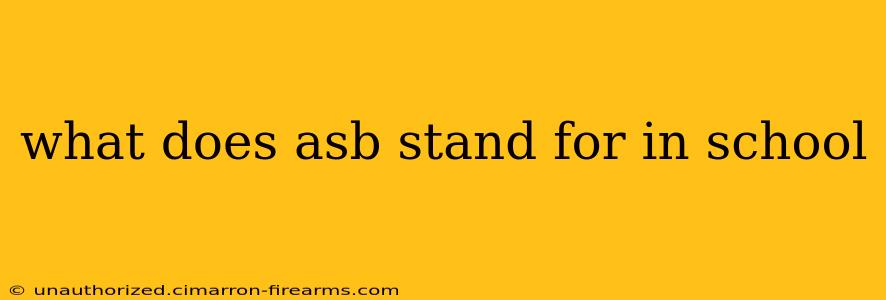 what does asb stand for in school