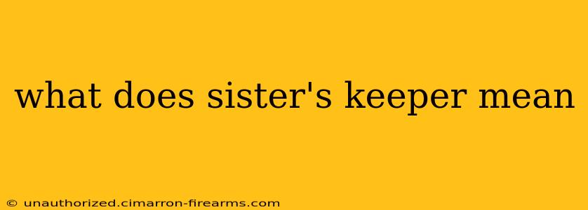 what does sister's keeper mean