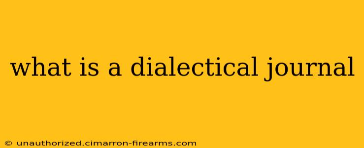 what is a dialectical journal