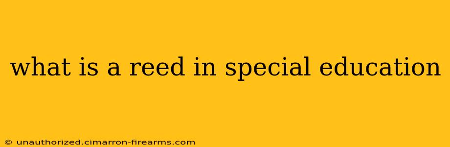 what is a reed in special education