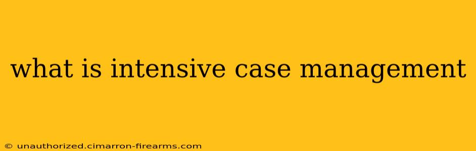 what is intensive case management