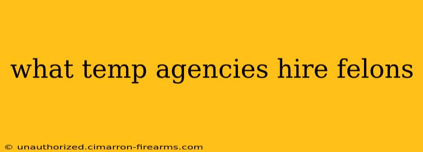 what temp agencies hire felons