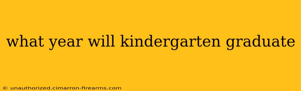 what year will kindergarten graduate