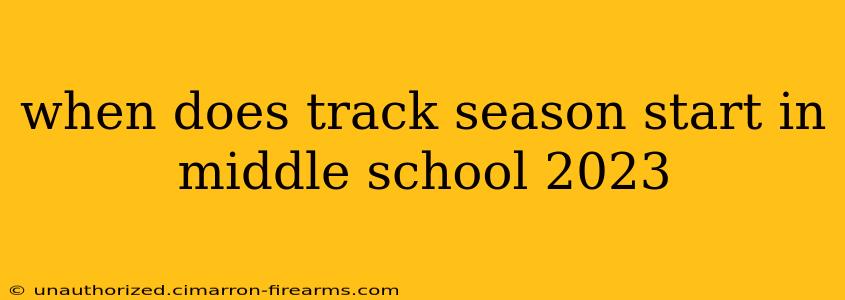 when does track season start in middle school 2023