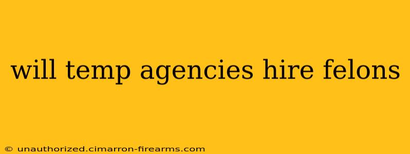 will temp agencies hire felons