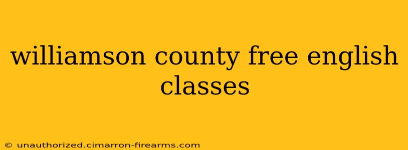 williamson county free english classes