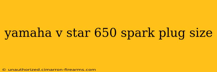 yamaha v star 650 spark plug size